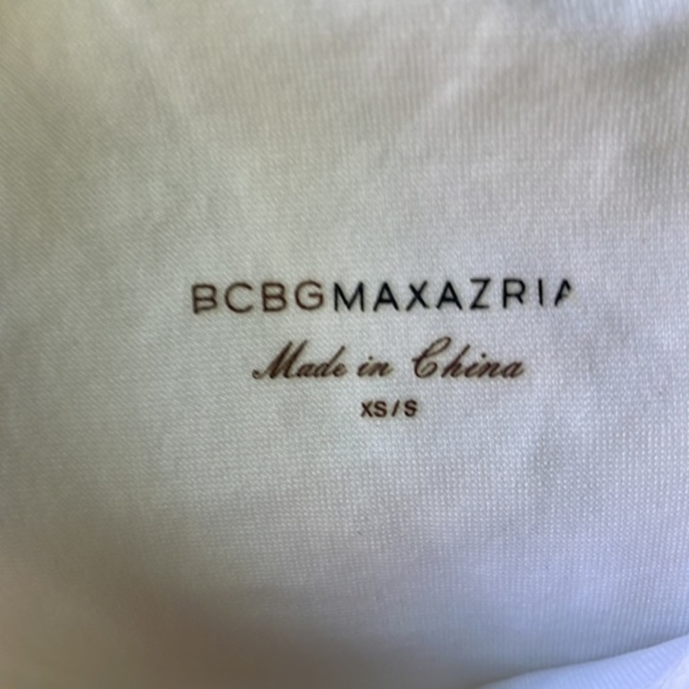BCBGMaxAzria top with built-in bra and shoulder pads XS or Small - Picture 3 of 11